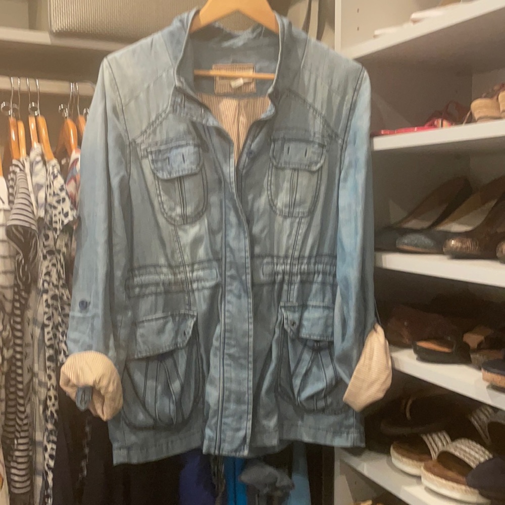 Anthropologie jean jacket, L, EUC Marrakech